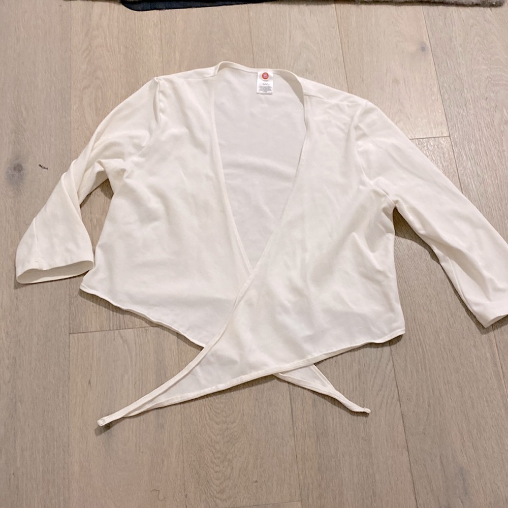 Long sleeve front tie top